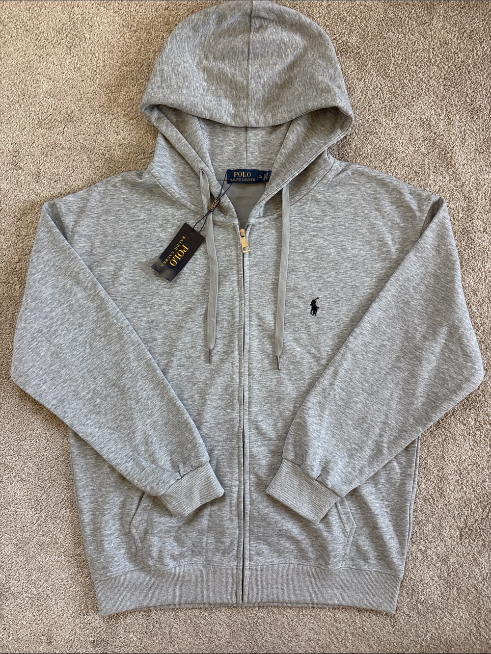Polo by Ralph Lauren Light Gray Full-Zip Hoodie
